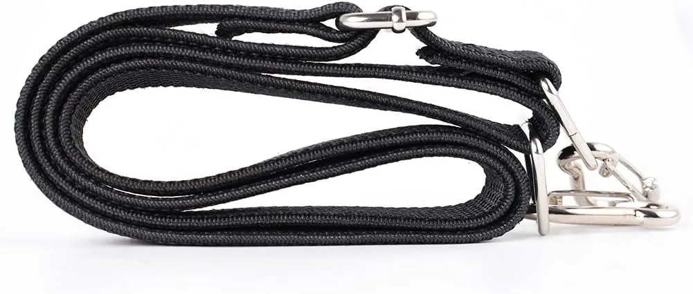 Flat Bungee Cord with Hooks Adjustable Fits Size (Black, ADJ 48 inches)