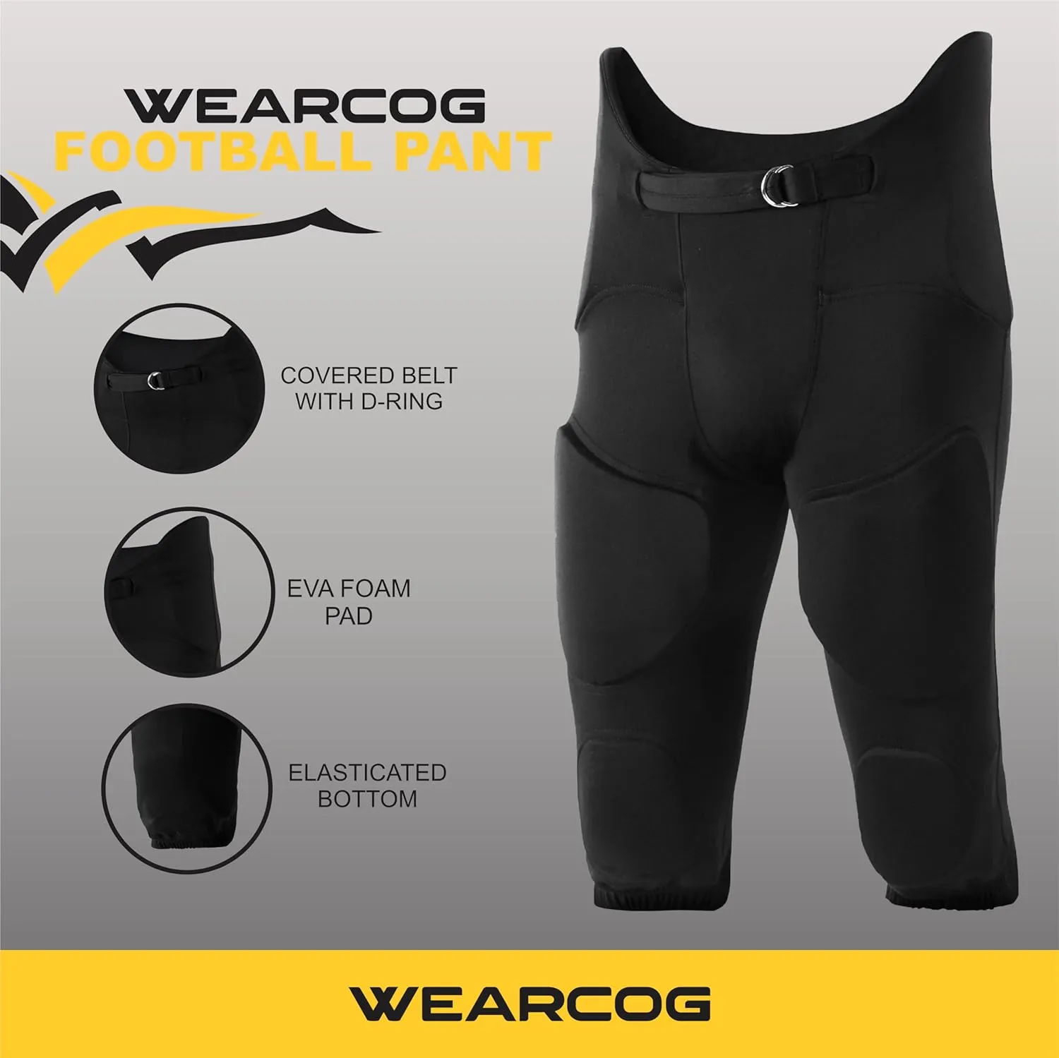 Flex Adult Integrated Football Pants | 7 Padded Practice Football Pants with Built-in Pads