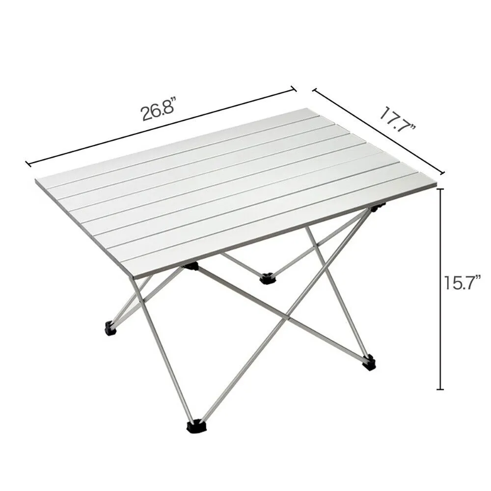 Foldable Aluminum Camping Table - Compact & Lightweight with Carry Bag