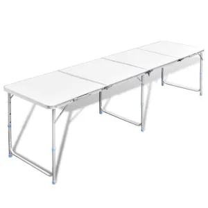 Foldable Camping Table Height Adjustable Aluminum 94.5''x23.6'' - vidaXL