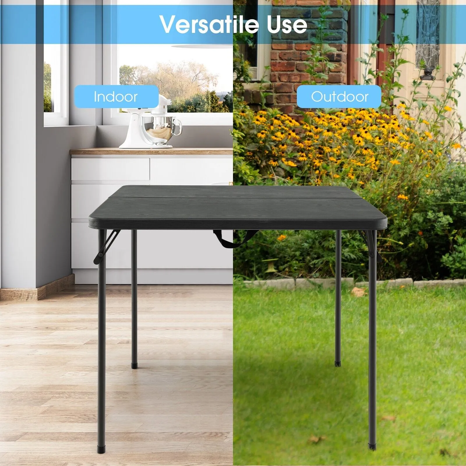 Folding Camping Table with Handle for Indoor Outdoor Use
