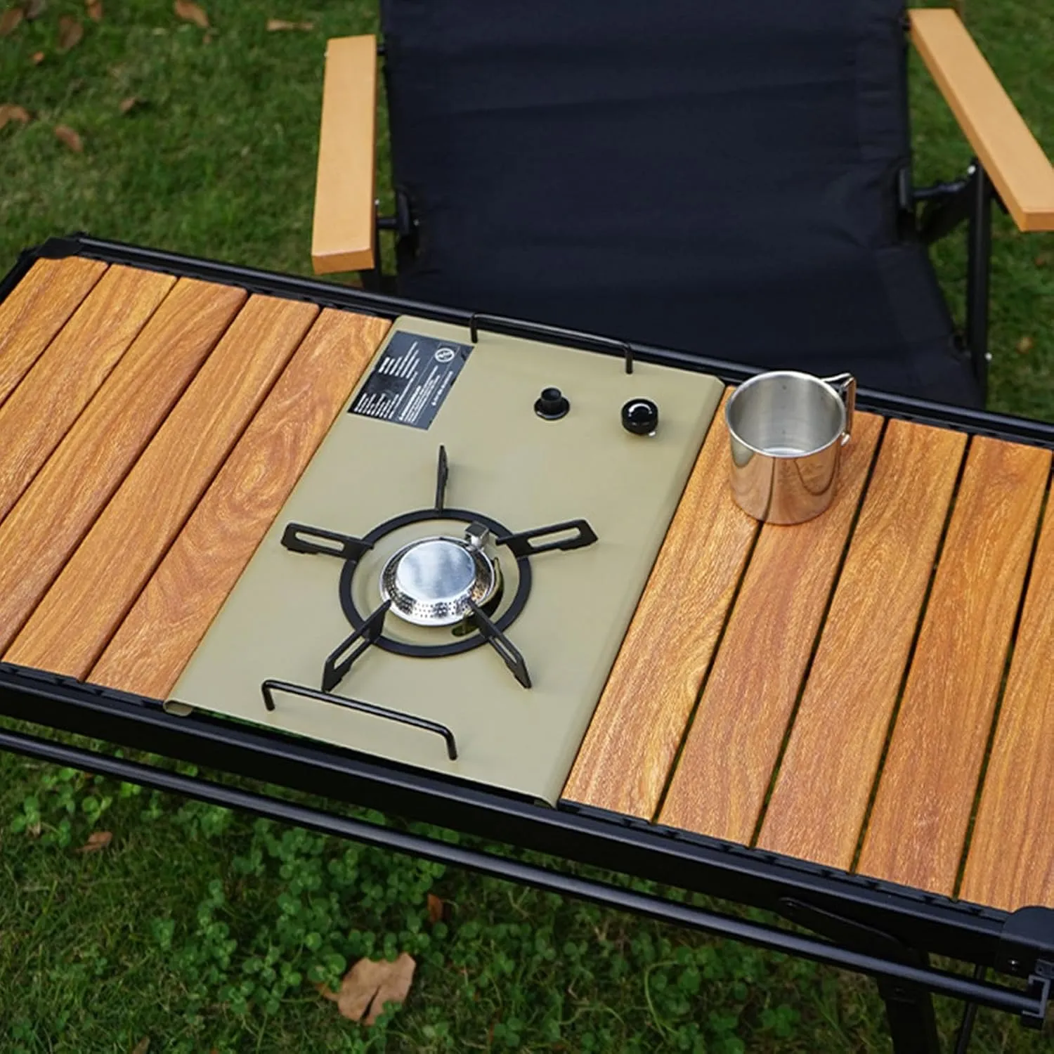 Folding Table - Beach Picnic Collapsible Rack, Adjustable Height Camping Tables | Portable Folding Counter, Camp Desk with Aluminum Legs, for Outdoor Hiking Fun Home, 18x12.5x55cm