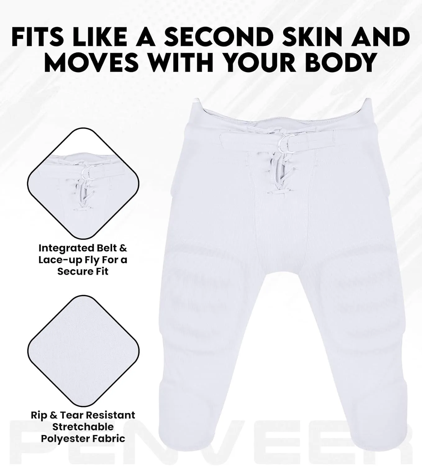 Football Pants Adults - Safety Integrated Comfortable Football Practice Pants for Men
