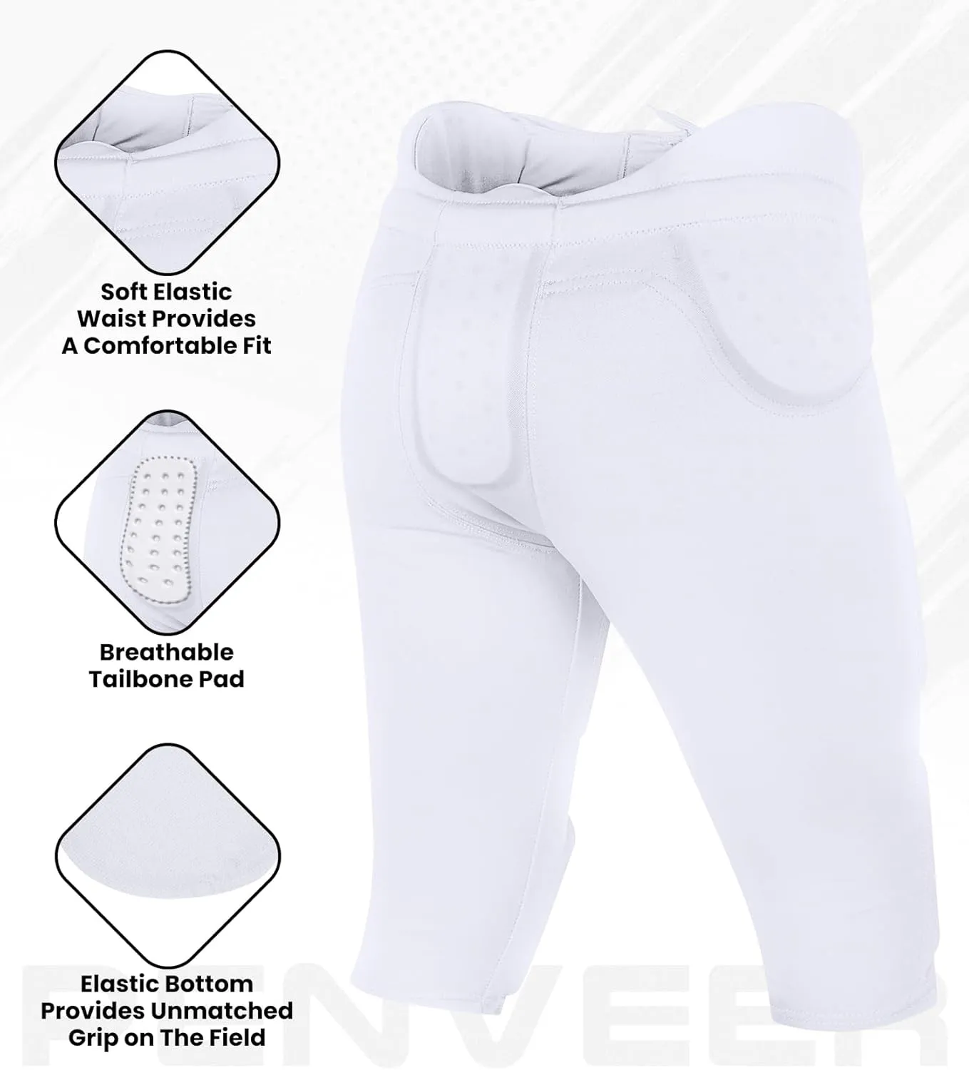 Football Pants Adults - Safety Integrated Comfortable Football Practice Pants for Men