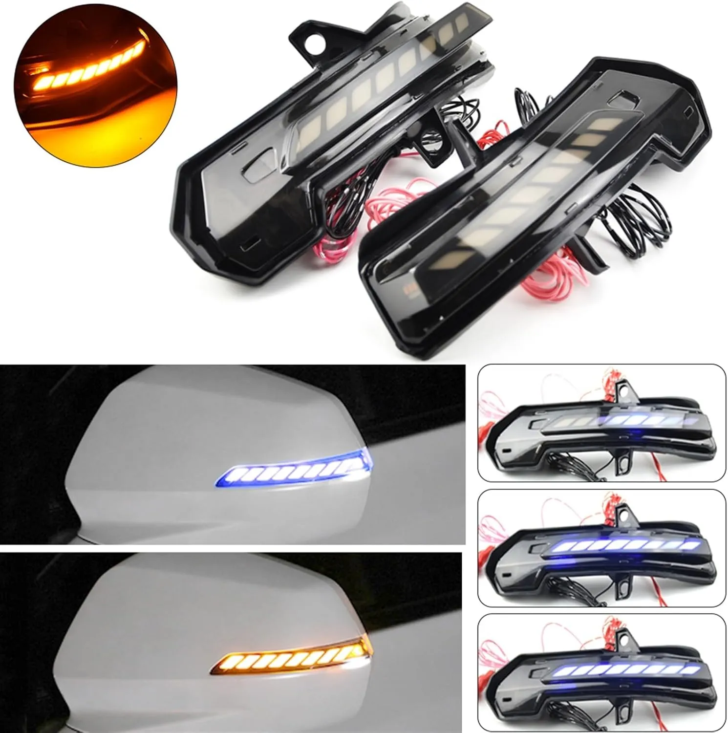 for Cadillac for XT4 XT5 XT6 2019 2020 2021 2022 Car Dynamic Turn Signal Side Rearview Mirror Indicator Sequential Blinker Light Car Dynamic Turn Signal