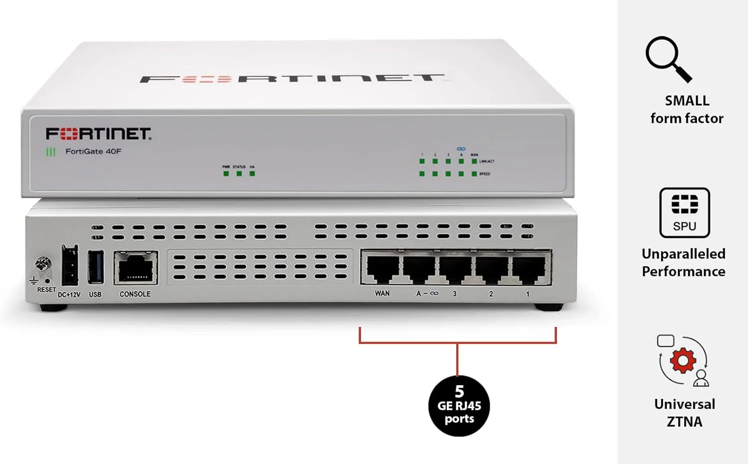 FortiGate-40F Firewall Appliance plus 1 Year FortiCare Premium and FortiGuard Unified Threat Protection (UTP) (FG-40F-BDL-950-12)