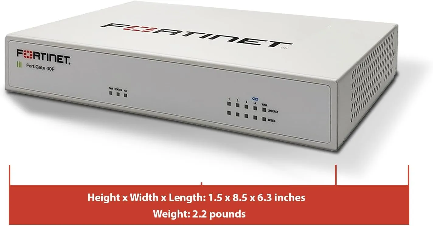 FortiGate-40F Firewall Appliance plus 1 Year FortiCare Premium and FortiGuard Unified Threat Protection (UTP) (FG-40F-BDL-950-12)