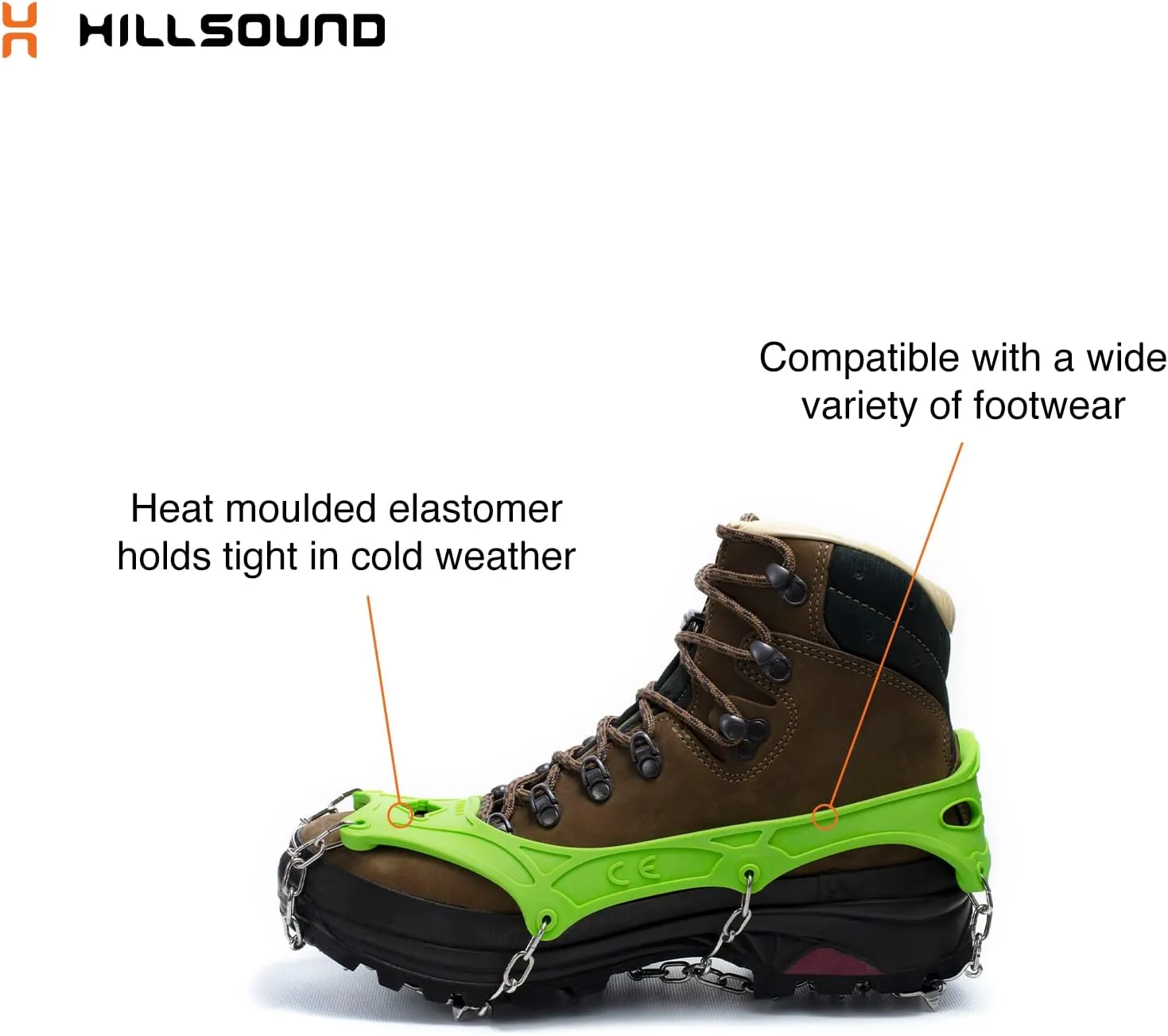 FreeSteps6 Crampon, Ice Cleat All-Purpose Traction System for Packed Snow & Ice Conditions