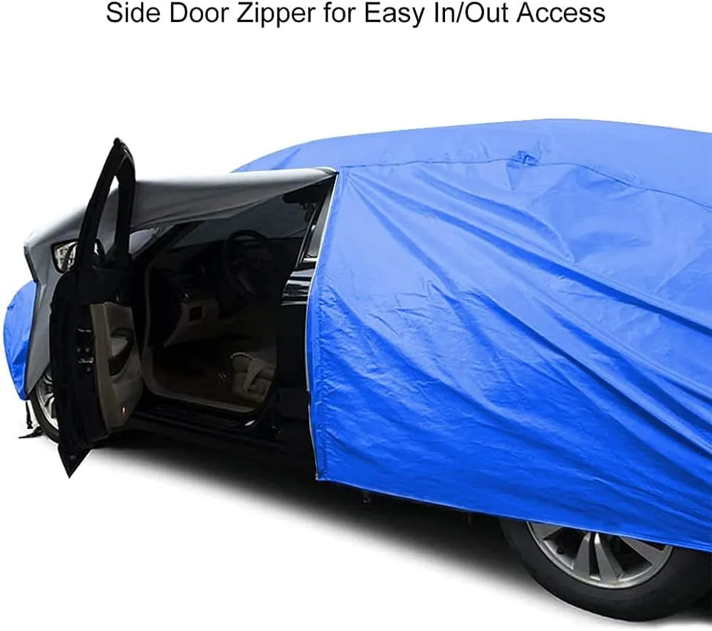 Full Car Cover for Nissan Qashqai J10 Visia/Acenta/I-Way/Tekna 2006-2013 Waterproof Breathable Hail Protector Sunscreen Rainscreen Outdoor All-weatherprotecti,Blue