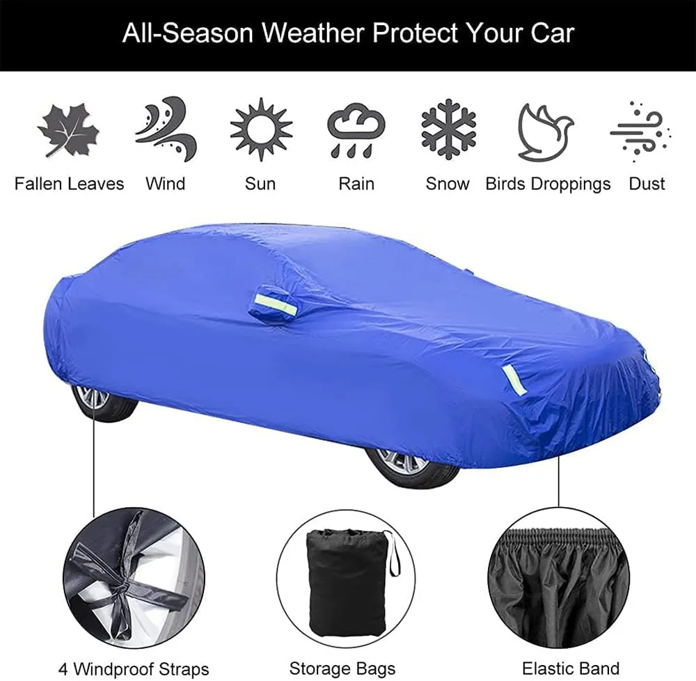 Full Car Cover for Nissan Qashqai J10 Visia/Acenta/I-Way/Tekna 2006-2013 Waterproof Breathable Hail Protector Sunscreen Rainscreen Outdoor All-weatherprotecti,Blue