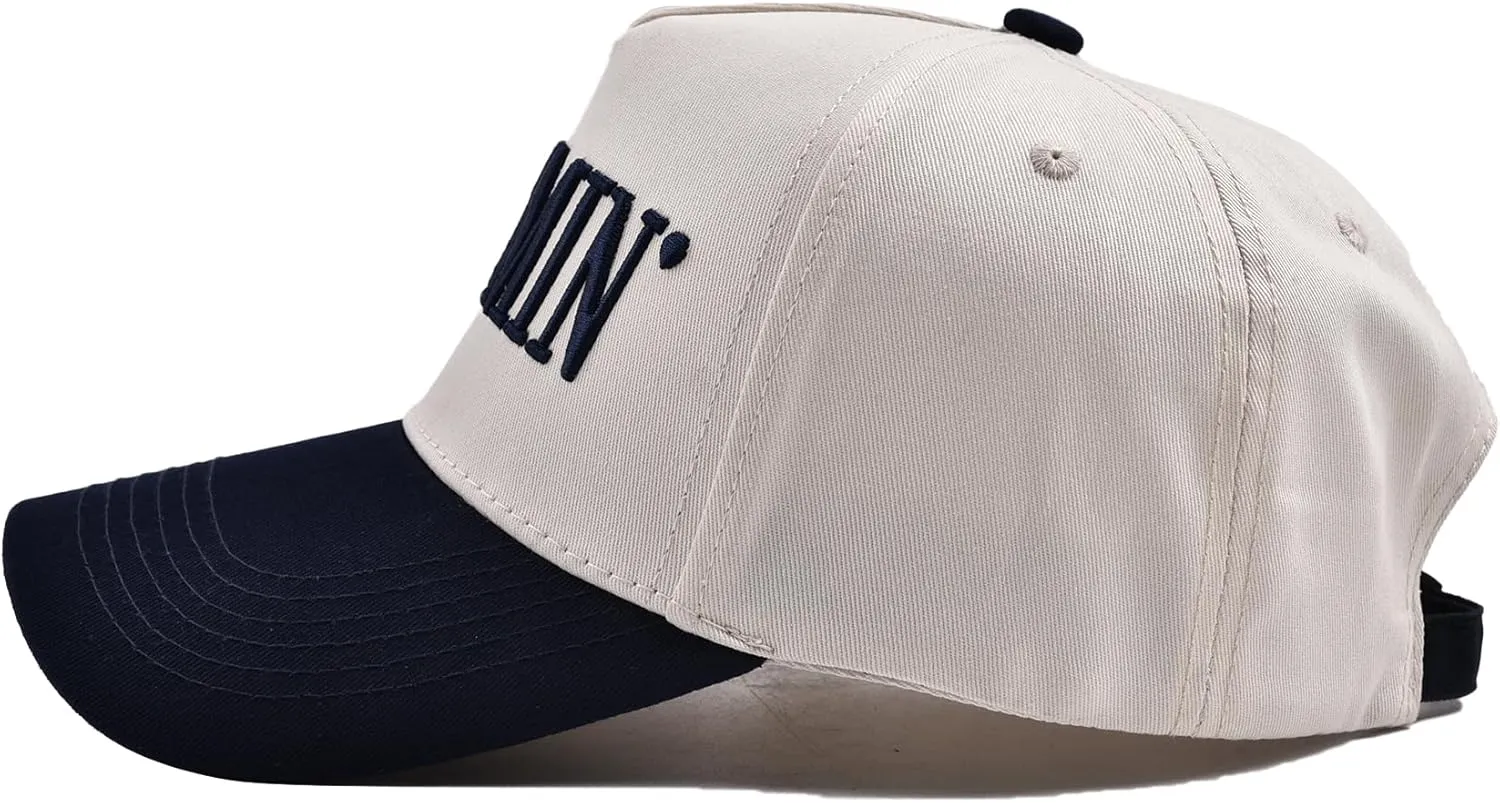 Funny Mommin Hat for Women, Mama Too Busy to Care Truck Hat Gifts Adjustable Washed Cotton Embroidered Mom Baseball Cap