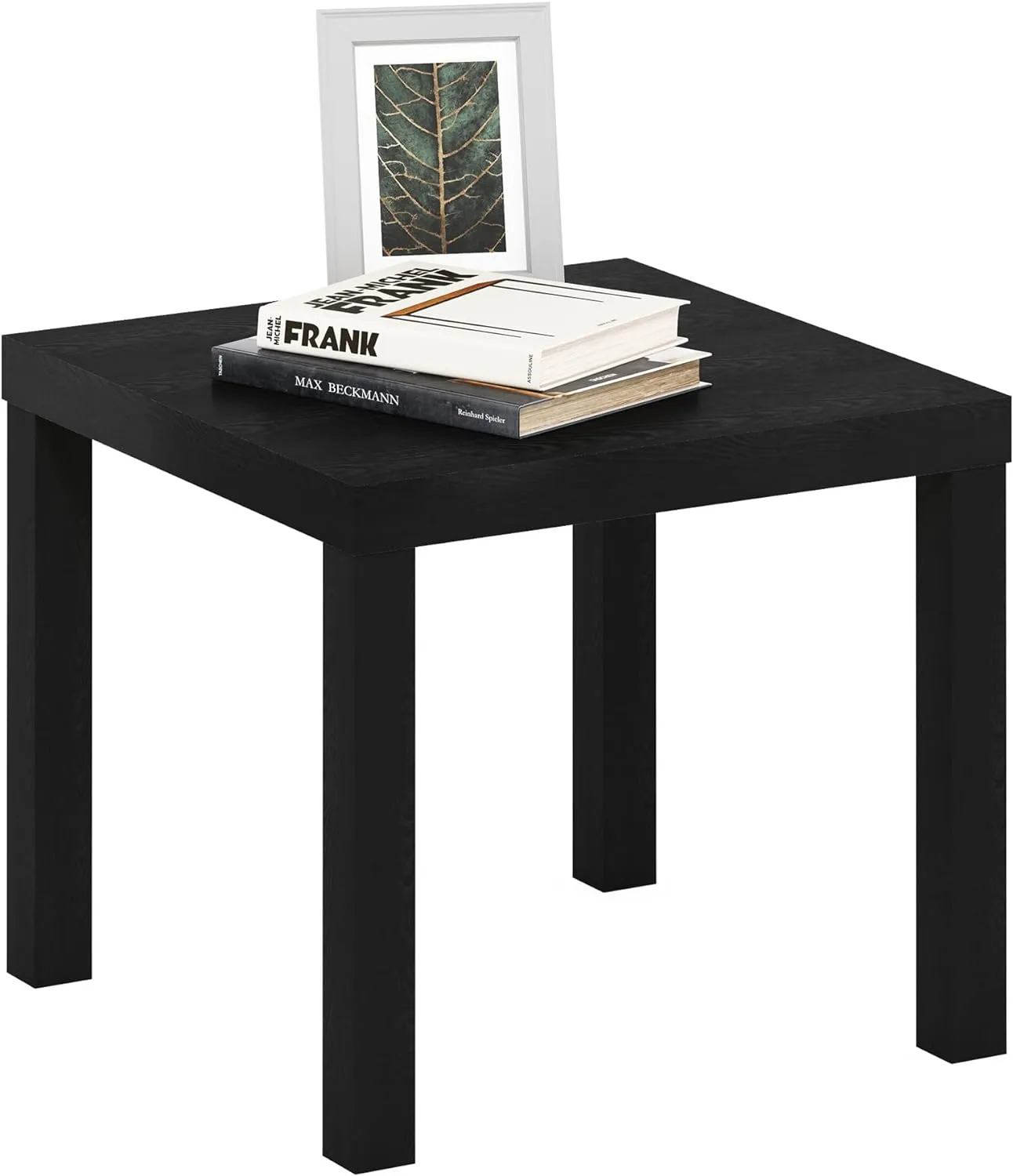 Furinno Classic Homey Square Parsons Side End Table, 1-Pack, Black