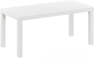 Furinno Classic Simple Coffee Table for Living Room, 38.98 (W) x 17.52 (H) x 18.9 (D) Inches, White
