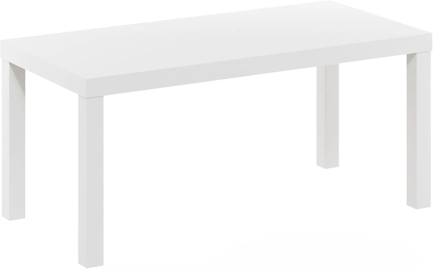 Furinno Classic Simple Coffee Table for Living Room, 38.98 (W) x 17.52 (H) x 18.9 (D) Inches, White