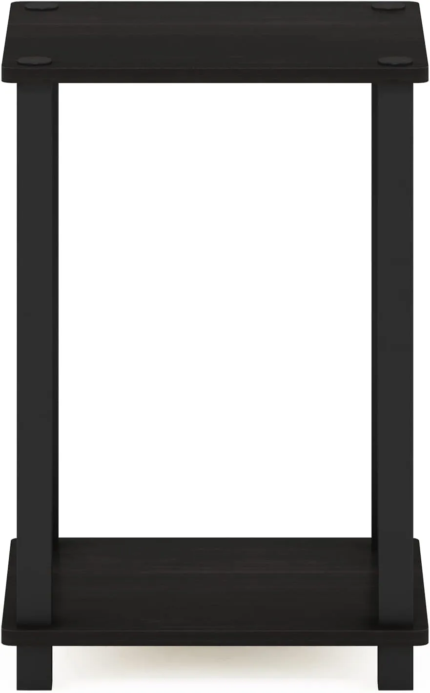 Furinno Simplistic Compact Bedside Table, Nightstand, Black Espresso/Black