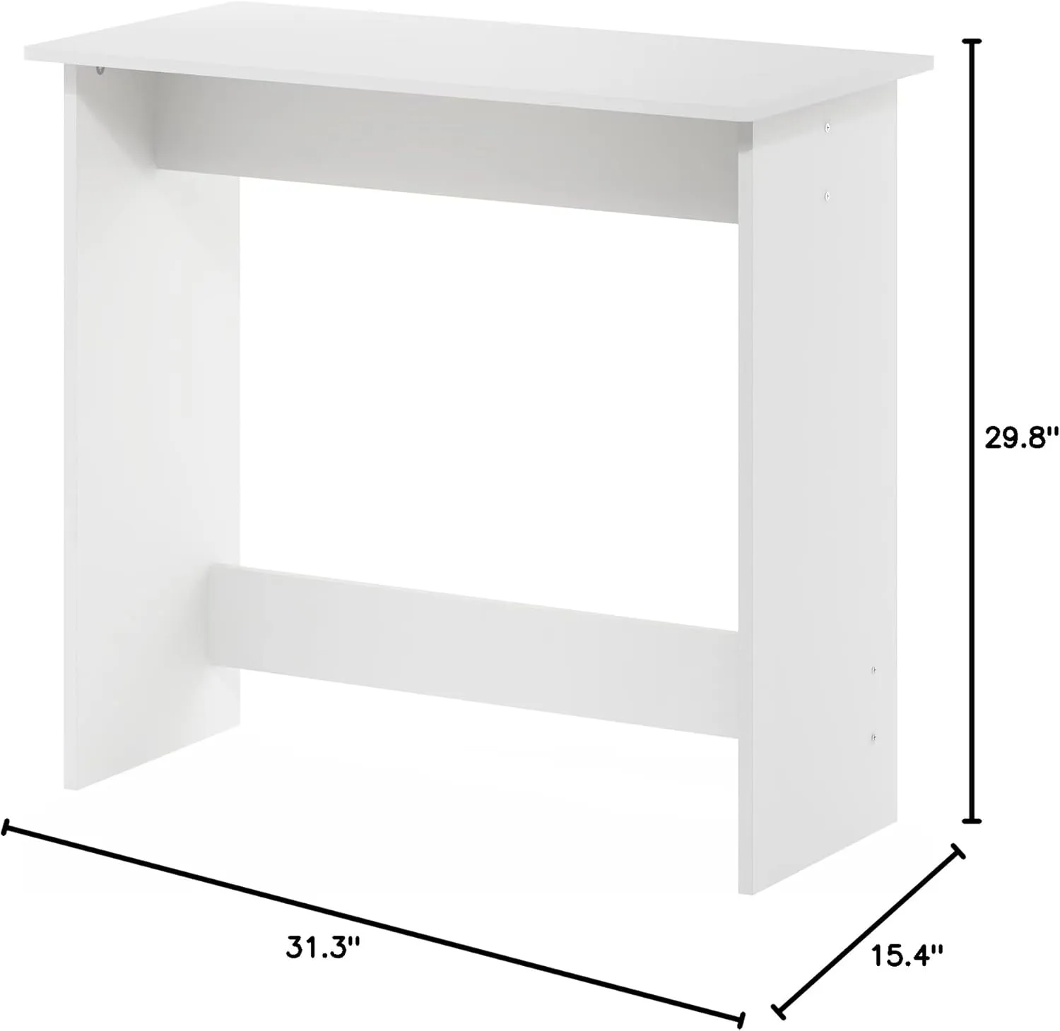 Furinno Simplistic Study Table, White