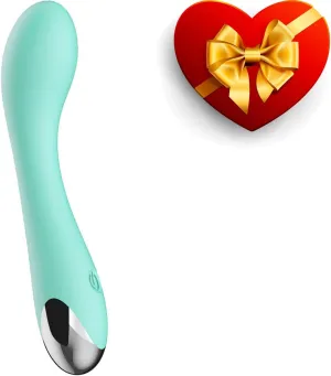 G Spot Vibrator Dildo for Vagina, Clitoral, Anal Stimulation with 10 Vibrations Modes Personal Powerful Quiet Vibrating Massager Rechargeable Waterproof Adult Sex Toy for Women, Men, Couples (Mint)