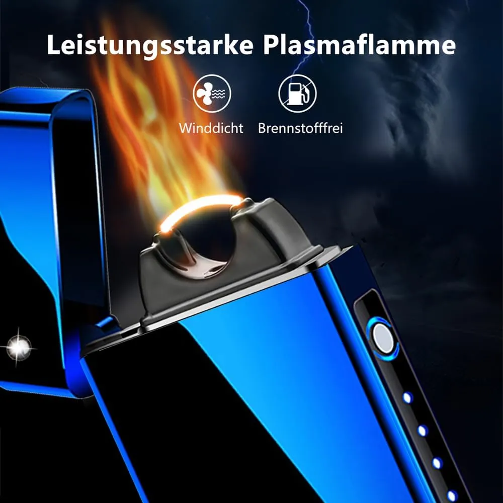 GADATOP Arc Plasma Flame Lighter USB Rechargeable Windproof Electric Lighter for Candle (Blue)