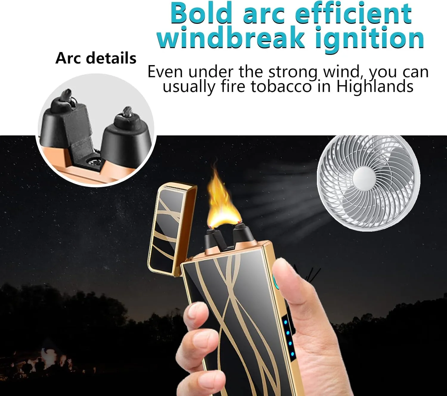 GADATOP Electric Lighters Arc Plasma Lighter USB Rechargeable Lighter Windproof Flameless Lighters with High Power Battery for Candle, Incense, Fireworks (Streamline