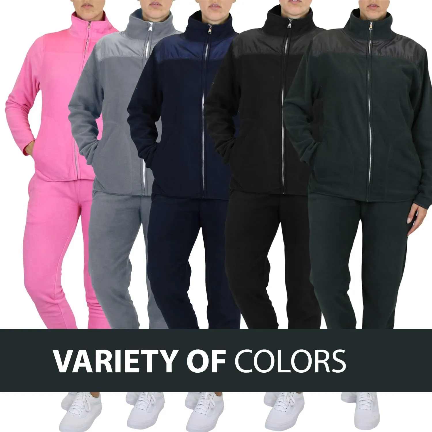 Galaxy by Harvic Women's Polar Fleece Jacket & Joggers Pant Set with pocket for Jogging, Sports