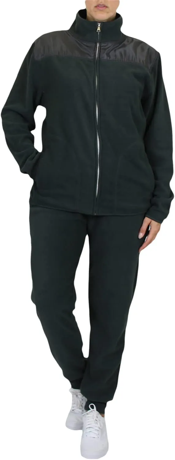Galaxy by Harvic Women's Polar Fleece Jacket & Joggers Pant Set with pocket for Jogging, Sports