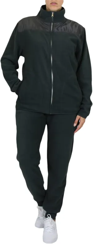 Galaxy by Harvic Women's Polar Fleece Jacket & Joggers Pant Set with pocket for Jogging, Sports