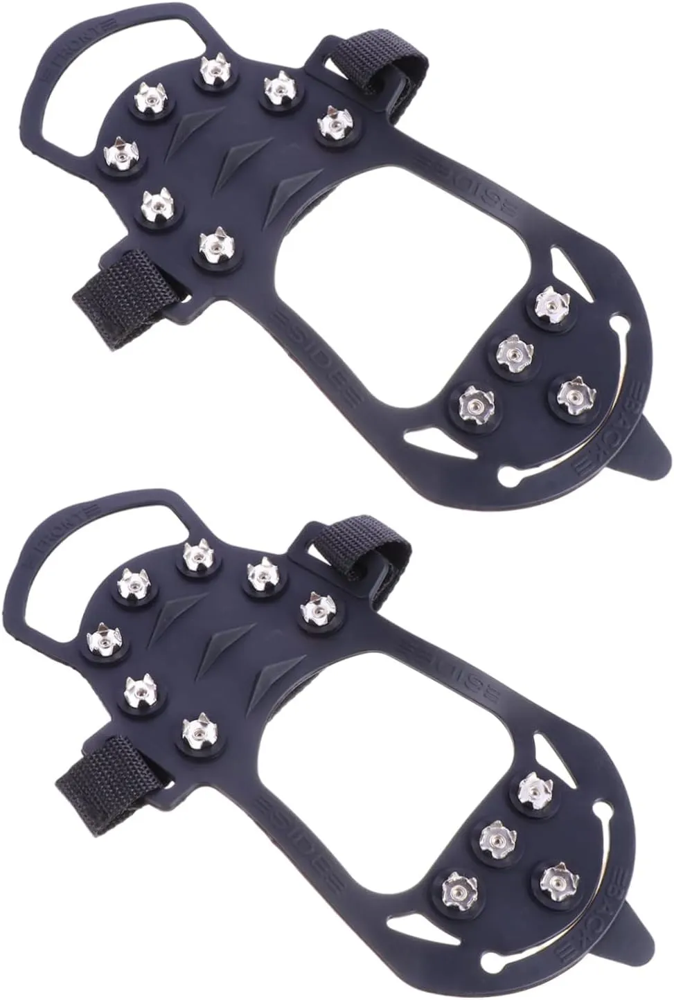 GALPADA 2Pcs Winter Spikes Skid Crampons for Shoes Outdoor Ice Grippers for Boots Sports Casual Dress Footwear Easy to Install Flexible Design for Snow Ice Safety