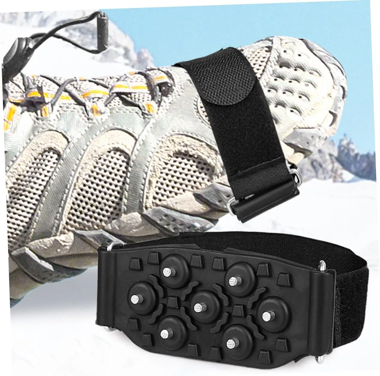 GALPADA Crampon Shoe Covers Women Snow Shoes Hiking Grippers and Crampons Traction Ice Boots Feet Protector