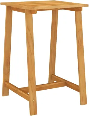 Garden Bar Table Natural Acacia Wood, Outdoor Solid Furniture for Dining, Camping, Picnic, Kitchen, Living - Brown