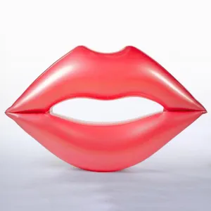 Giant Red Lips Pool Float – Extra Large Adult Water Lounger 70.86x62.99 Inch Large Pool Float Inflatable Mouth Print Row Water Toy Rest Swimming Red Lounger for Party
