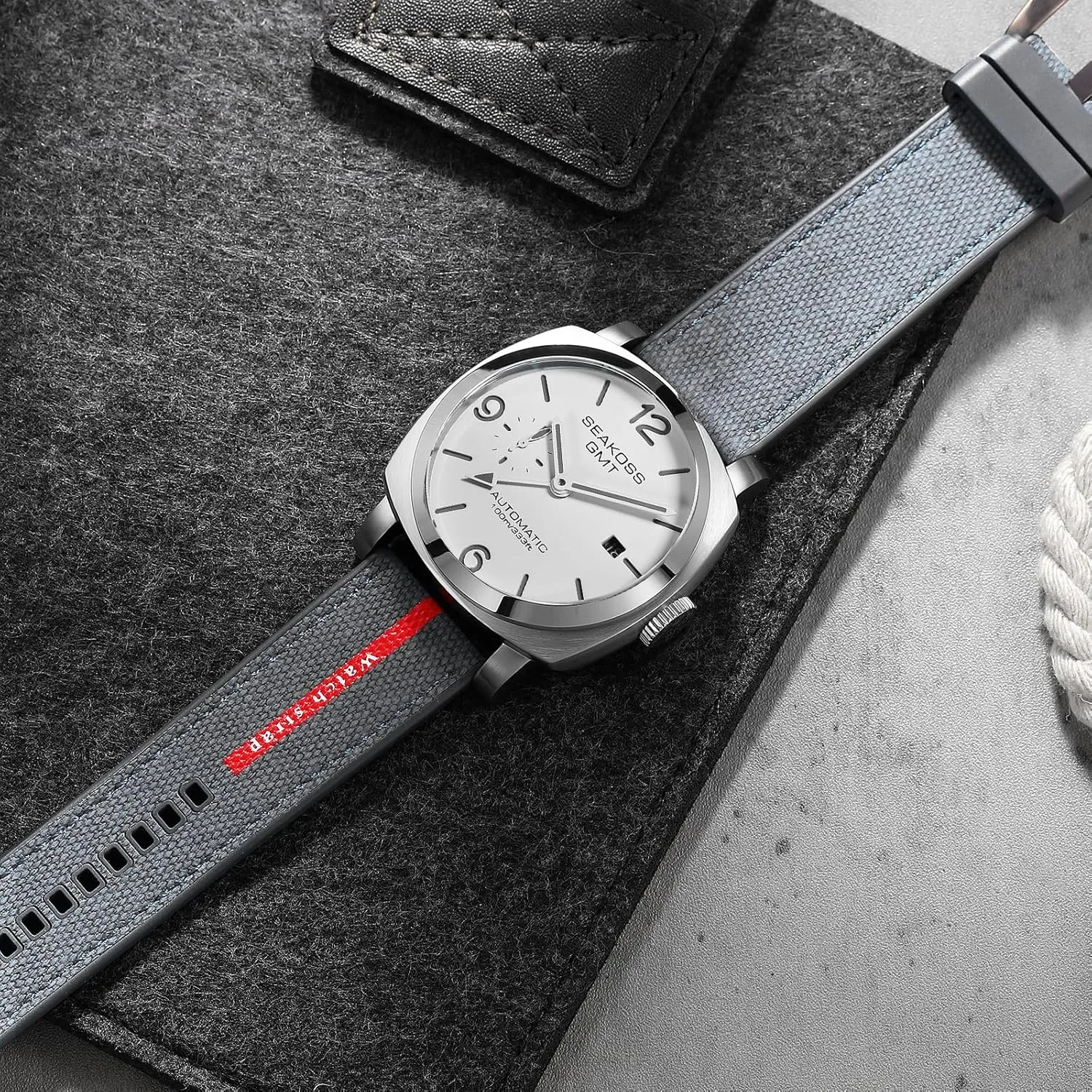 GMT Watches for Men Automatic 45MM Date 10ATM Waterproof Seagull ST2557 Movement Luminous Stainless Steel Sapphire Glass Mechanical Wristwatches S8441
