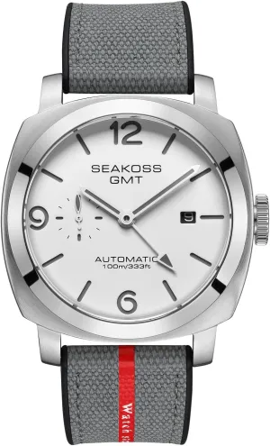 GMT Watches for Men Automatic 45MM Date 10ATM Waterproof Seagull ST2557 Movement Luminous Stainless Steel Sapphire Glass Mechanical Wristwatches S8441