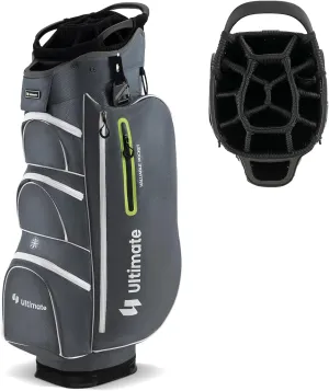 Goplus Golf Cart Bag with 15-Way Top Dividers, Golf Club Bag with 7 Zippered Pockets, Cooler Bag, Rain Hood, Umbrella Holder, Shoulder Strap, Lightweight Golf Bag for Men Women