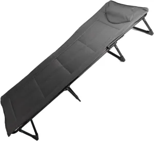 GOWENIC Camping Cot for Adults, Portable Folding Bed with Adjustable Backrest, 4 Adjustable Positions, Reclining Foldable Camp Cots for Outdoor, Home, Beach, Patio