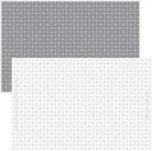 Gray and White Disposable Placemats for Baby, Toddlers, Children and Adults - Sticky Toppers for Tables - Restaurant, Travel, Airplane Tray Covers, Schools - 40 Pack