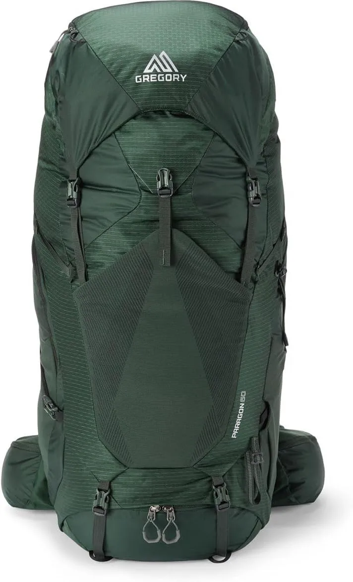 Gregory Paragon 60L Unisex Lightweight Backpacking Pack, Breathable Backpanel, Raincover Included, Water Bladder Sleeve (Reservoir not Included), Medium/Large, Cascade Green