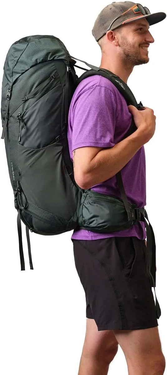 Gregory Paragon 60L Unisex Lightweight Backpacking Pack, Breathable Backpanel, Raincover Included, Water Bladder Sleeve (Reservoir not Included), Medium/Large, Cascade Green