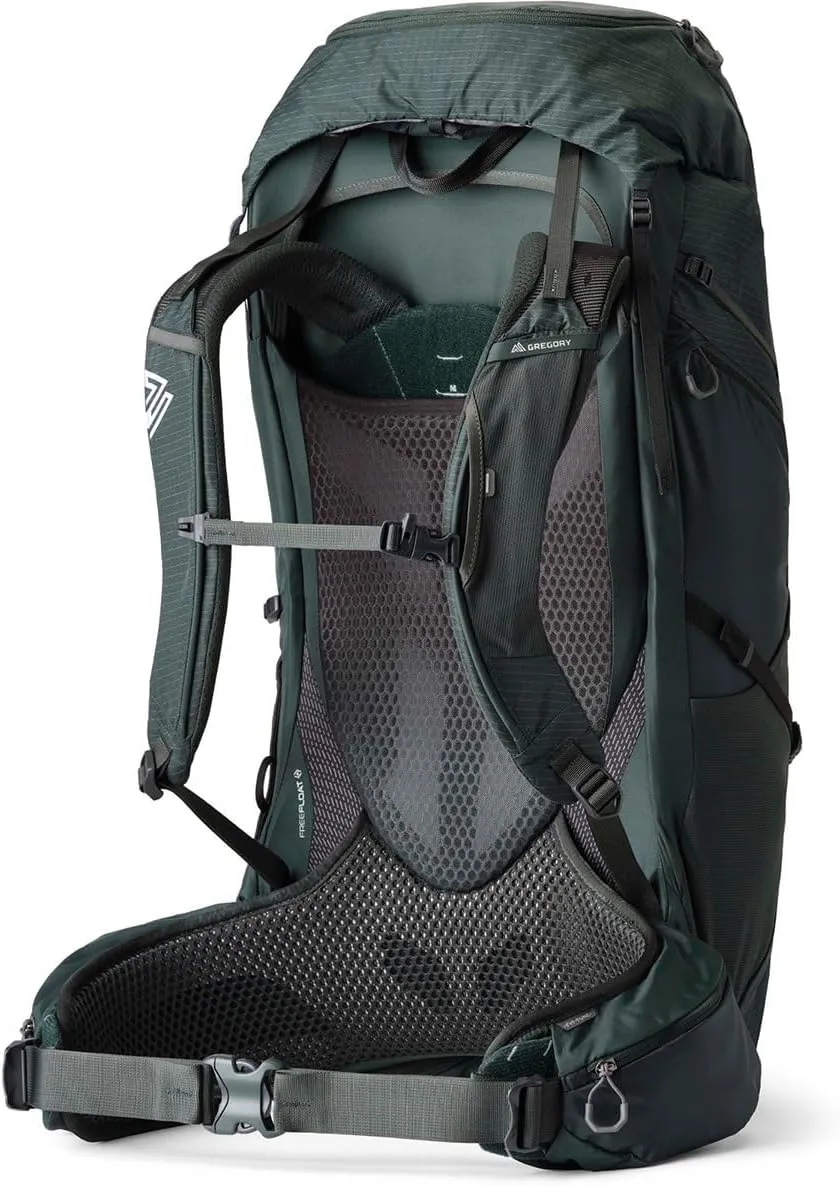 Gregory Paragon 60L Unisex Lightweight Backpacking Pack, Breathable Backpanel, Raincover Included, Water Bladder Sleeve (Reservoir not Included), Medium/Large, Cascade Green