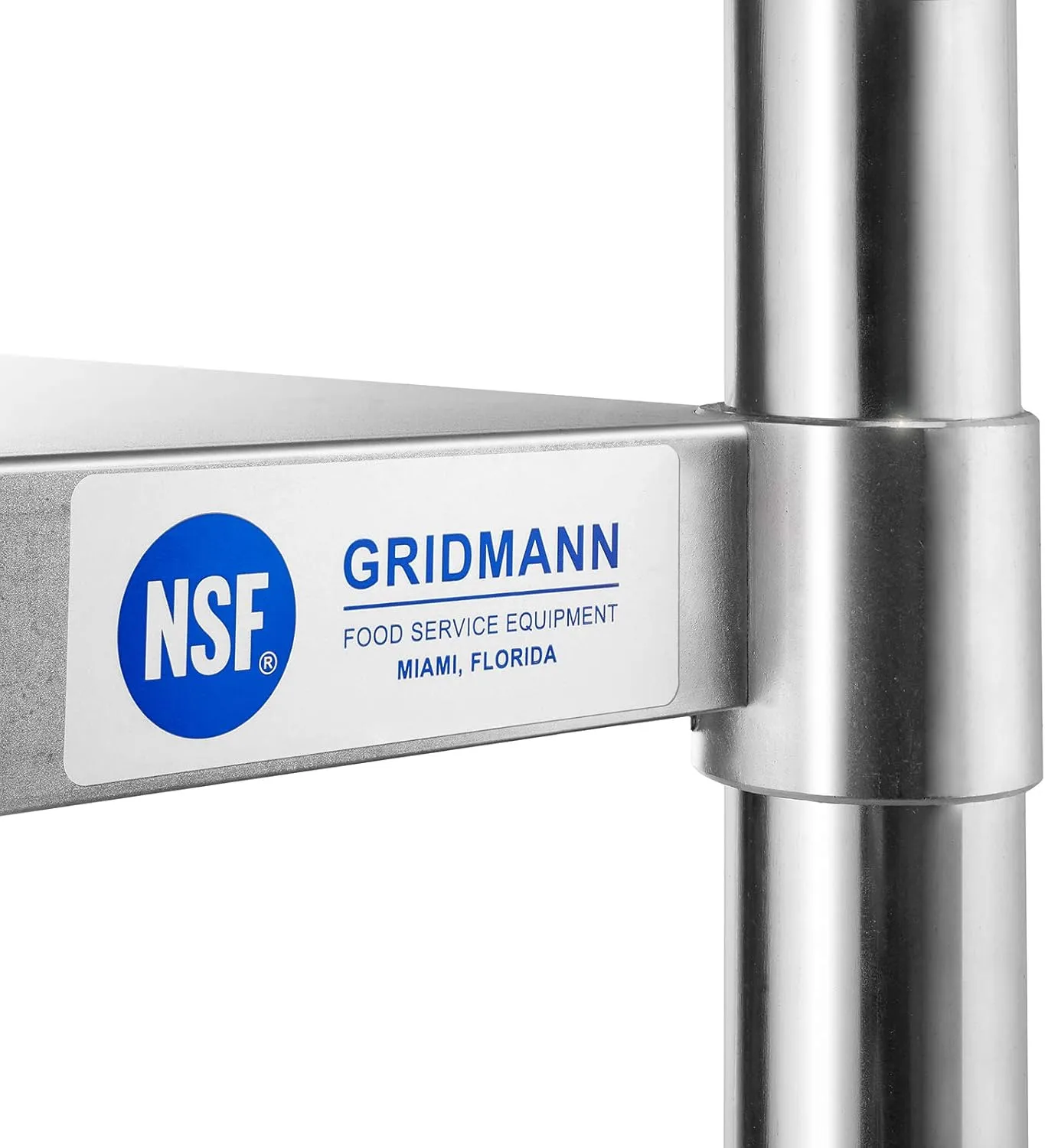 GRIDMANN Stainless Steel Kitchen Prep Table 72 x 30 Inches with Backsplash & Under Shelf, NSF Commercial Work Table for Restaurant and Home