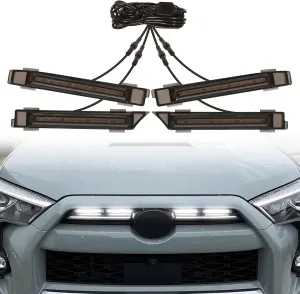 Grill Lights for 2020-2024 Toyota 4Runner LED Grill Lights Front Grille Lights Rapto r Lights for 4 Runner TR D Off Road/Sport Sr5 Limited Nightshade (White)