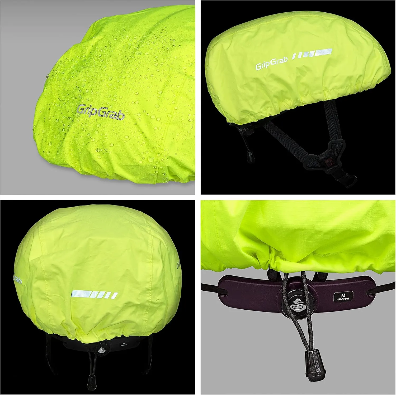 GripGrab Bicycle Helmet Cover Waterproof High Visibility Reflective Cycling Helmet Cover Rainproof Windproof Bike Rain Cover