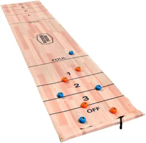 GSI Outdoors, Roll-up Shuffleboard, Table Game Set for Home, Camping, Travel, Backyard, Picnics, Tailgating, Black