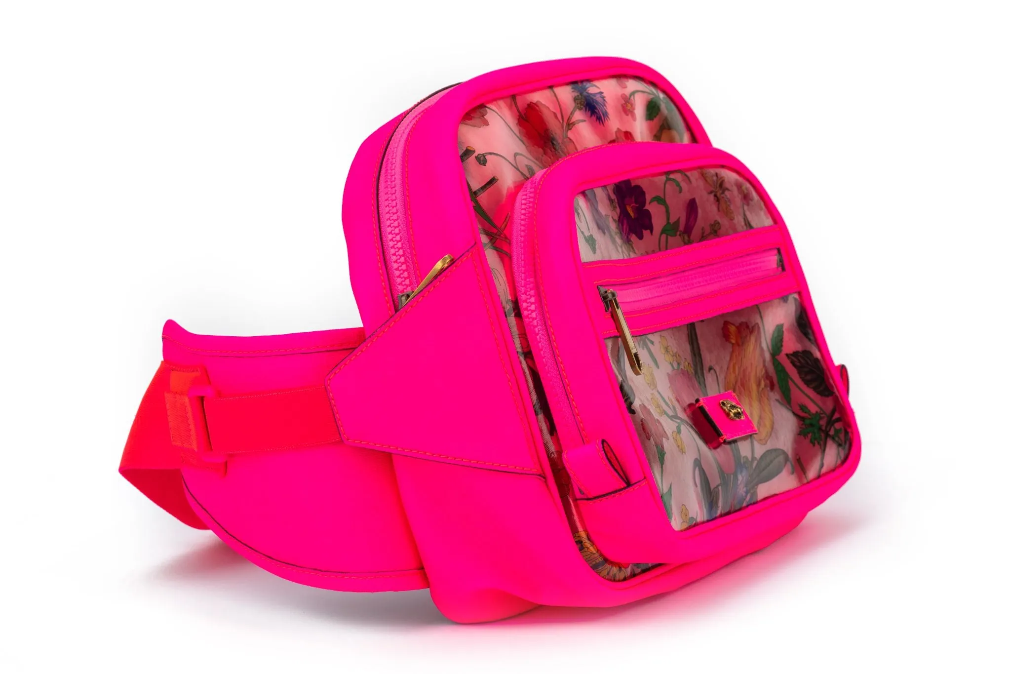 Gucci PInk Fluo Pvc Flora Fanny Pack