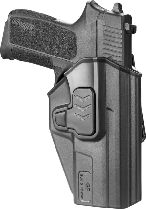 Gun & Flower OWB Holster for Sig Sauer SP2022 Compact, Right Hand Polymer Holster with Index Finger Release and 360° Adjustable Cant, Outside Waistband Carry