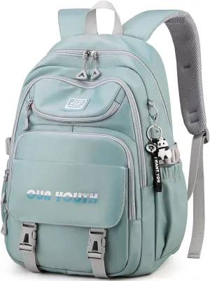 H HIKKER-LINK Laptop Backpack Stylish Casual Backpack Shoulder Bag Daypack Rucksack Pink