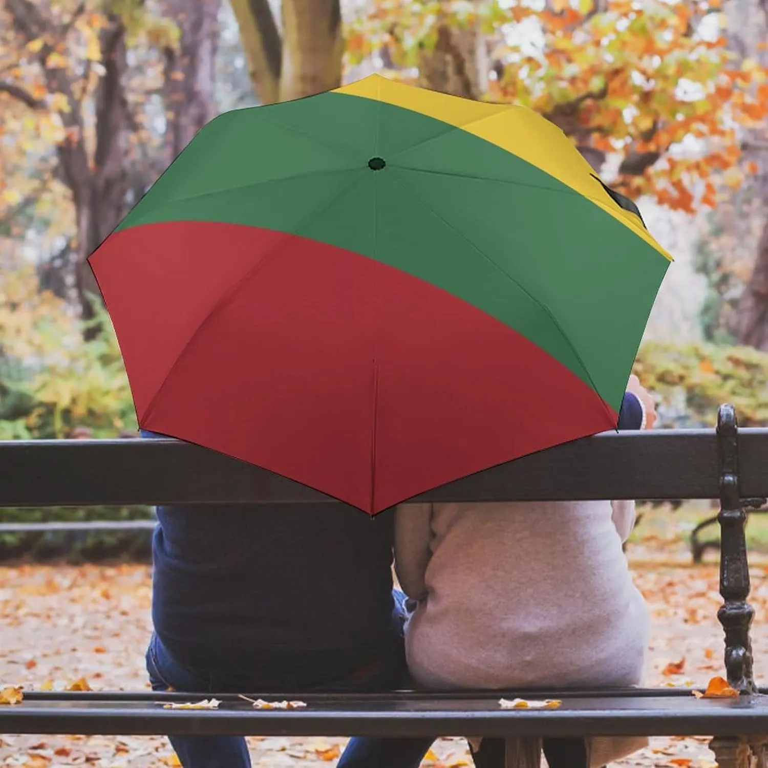 Haiti Flag Portable Automatic Switch Folding Umbrella Manual Sunshade Anti-UV Travel Umbrella Rainproof And Windproof Suitable for Men And Women