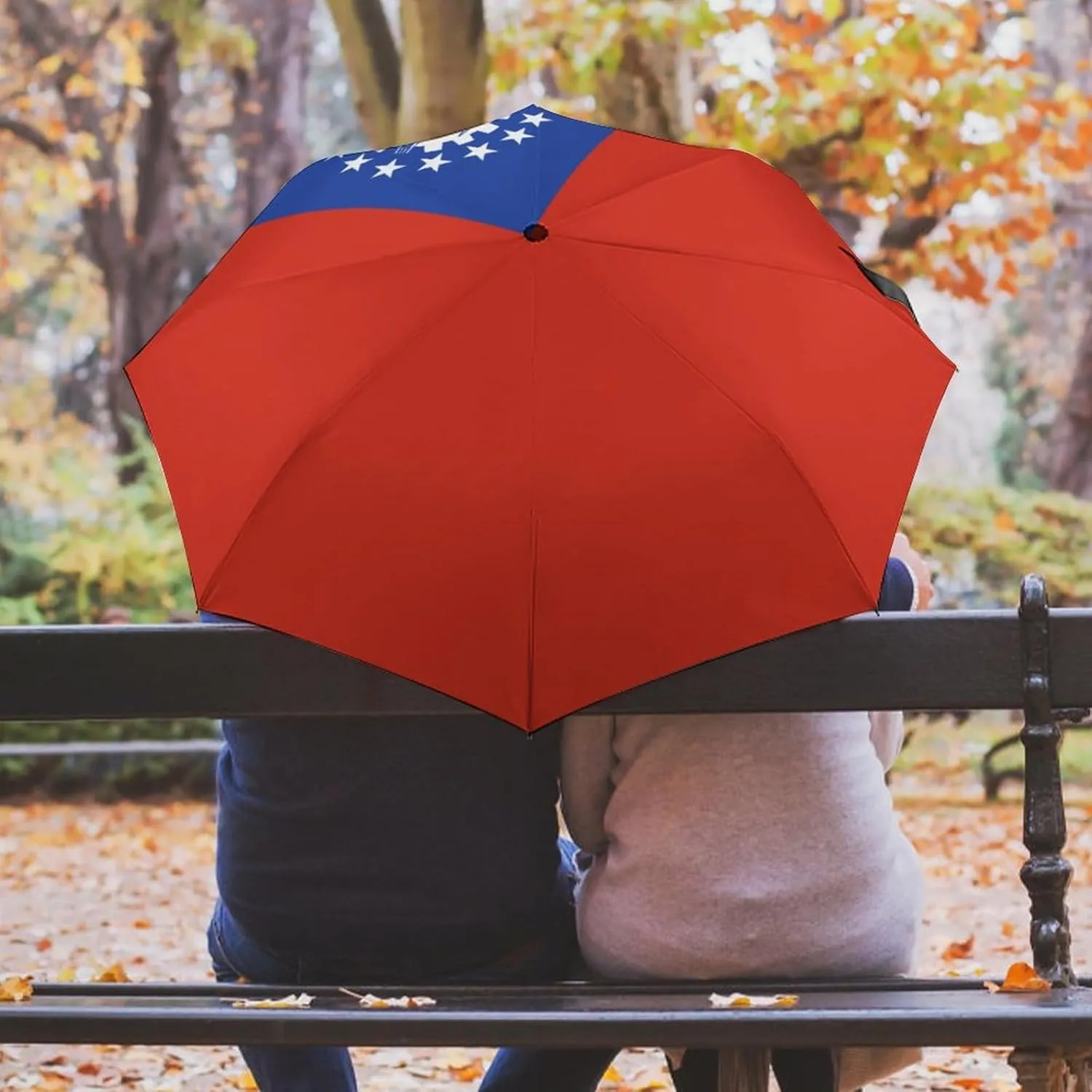 Haiti Flag Portable Automatic Switch Folding Umbrella Manual Sunshade Anti-UV Travel Umbrella Rainproof And Windproof Suitable for Men And Women