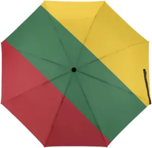 Haiti Flag Portable Automatic Switch Folding Umbrella Manual Sunshade Anti-UV Travel Umbrella Rainproof And Windproof Suitable for Men And Women