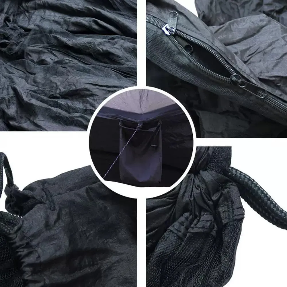 Hammock,camping Hammock,Hammock with Canopy, Sunshade, Anti-mosquito Net, Rainproof, Can Be Used by Two People, Suitable for Parks, Beaches and Camping and Other Outdoor Places(Army green)