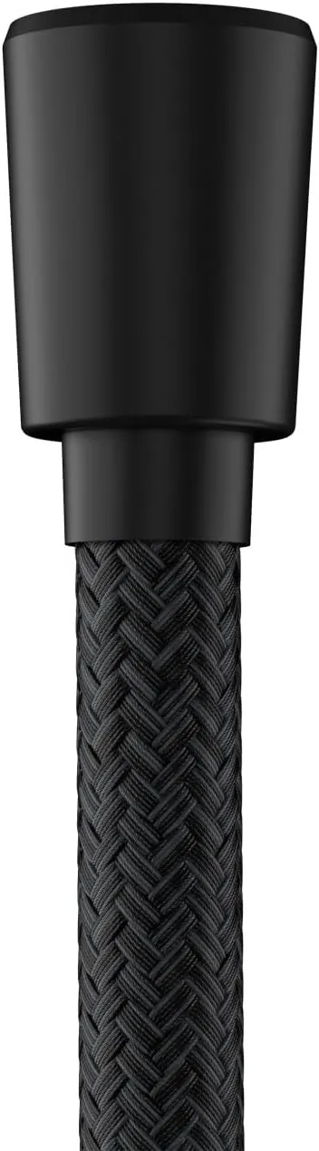 hansgrohe 28260670 DesignFlex Textile Matte Black Handshower Hose, 63-inch